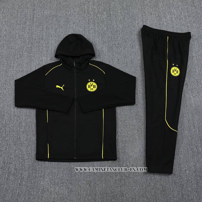 Chandal con Capucha del Borussia Dortmund 2024 Negro